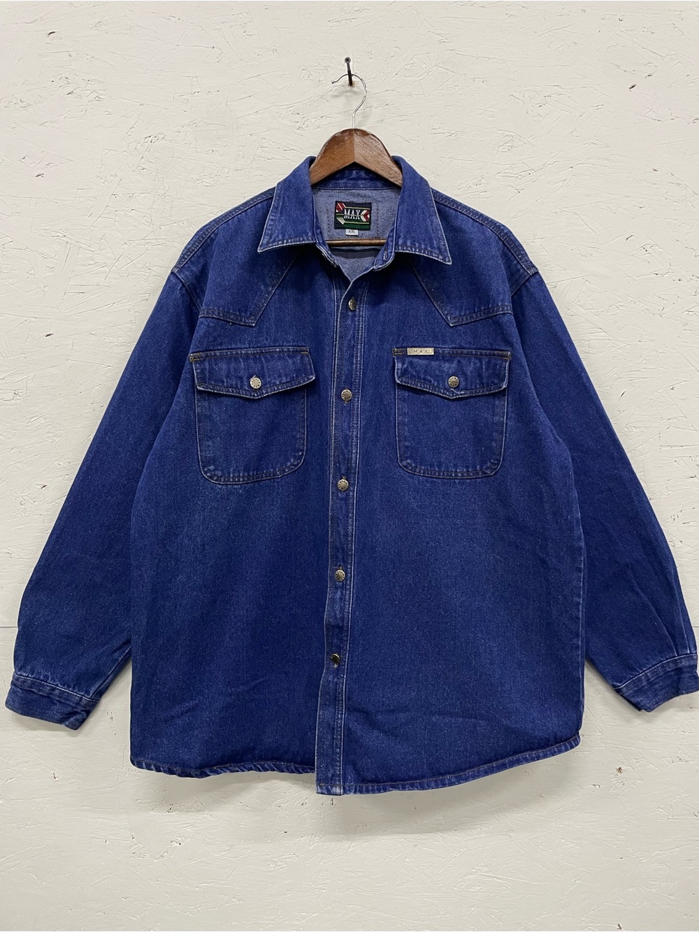 Vintage 1990s Max Apparel Denim Western Shirt Jacket, Size XXL